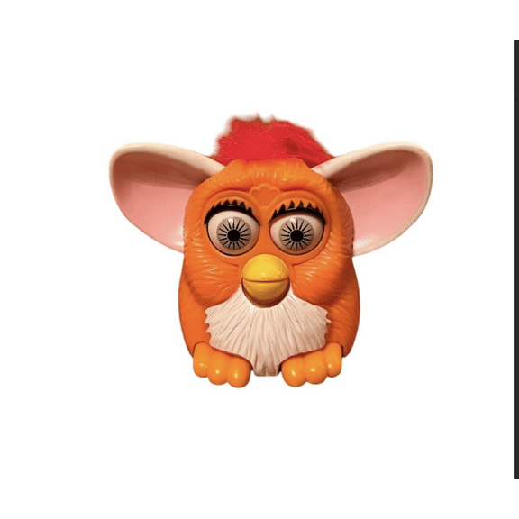 1998 Furby Toys Rolling Ear Flaps Orange Tiger Electronics 3” Figure Figurine