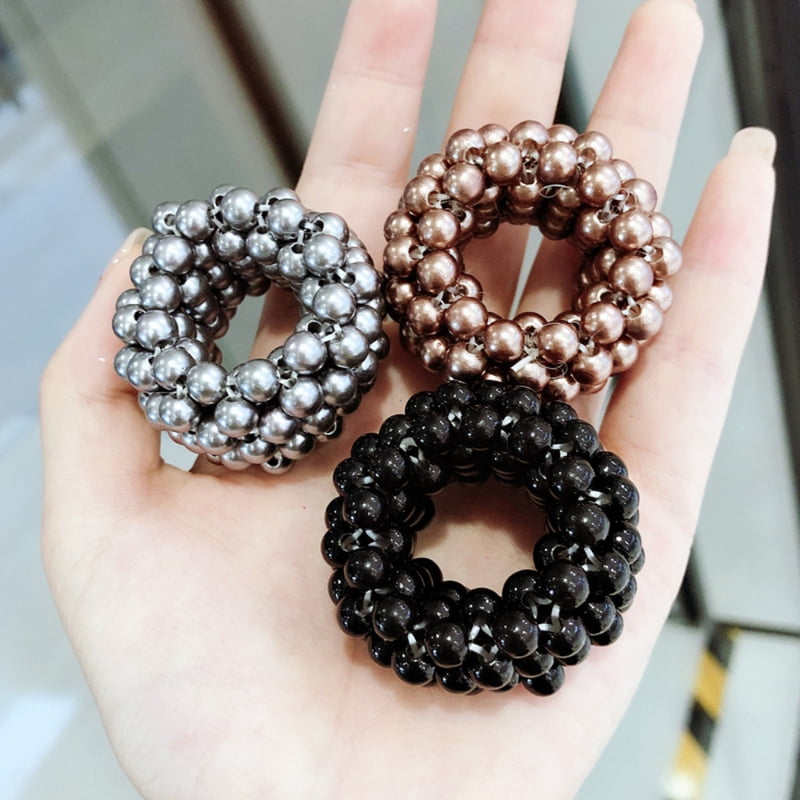 Simple Elastic Pearl Hair Rope for Women Girl Fashion Ponytail Holder Hairband Hairring Hair Accessories Headwear Gifts HairBand