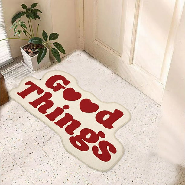 Imprescindibles para dormitorios, alfombra de baño, divertida y bonita decoración para el baño, alfombra pequeña y moderna, antideslizante, de microfibra, lavable y absorbente, 45 x 60 cm.