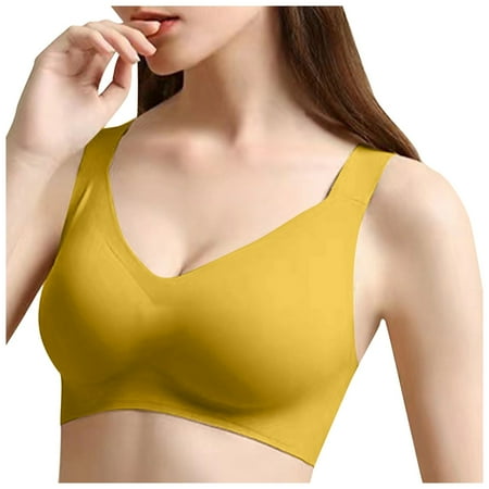 Zshosam Women s Strapless Lift Underwire Bra(Yellow S)
