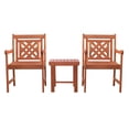 thumbnail image 1 of Malibu Outdoor Patio Wood 3-Piece BConversation Set, 1 of 5