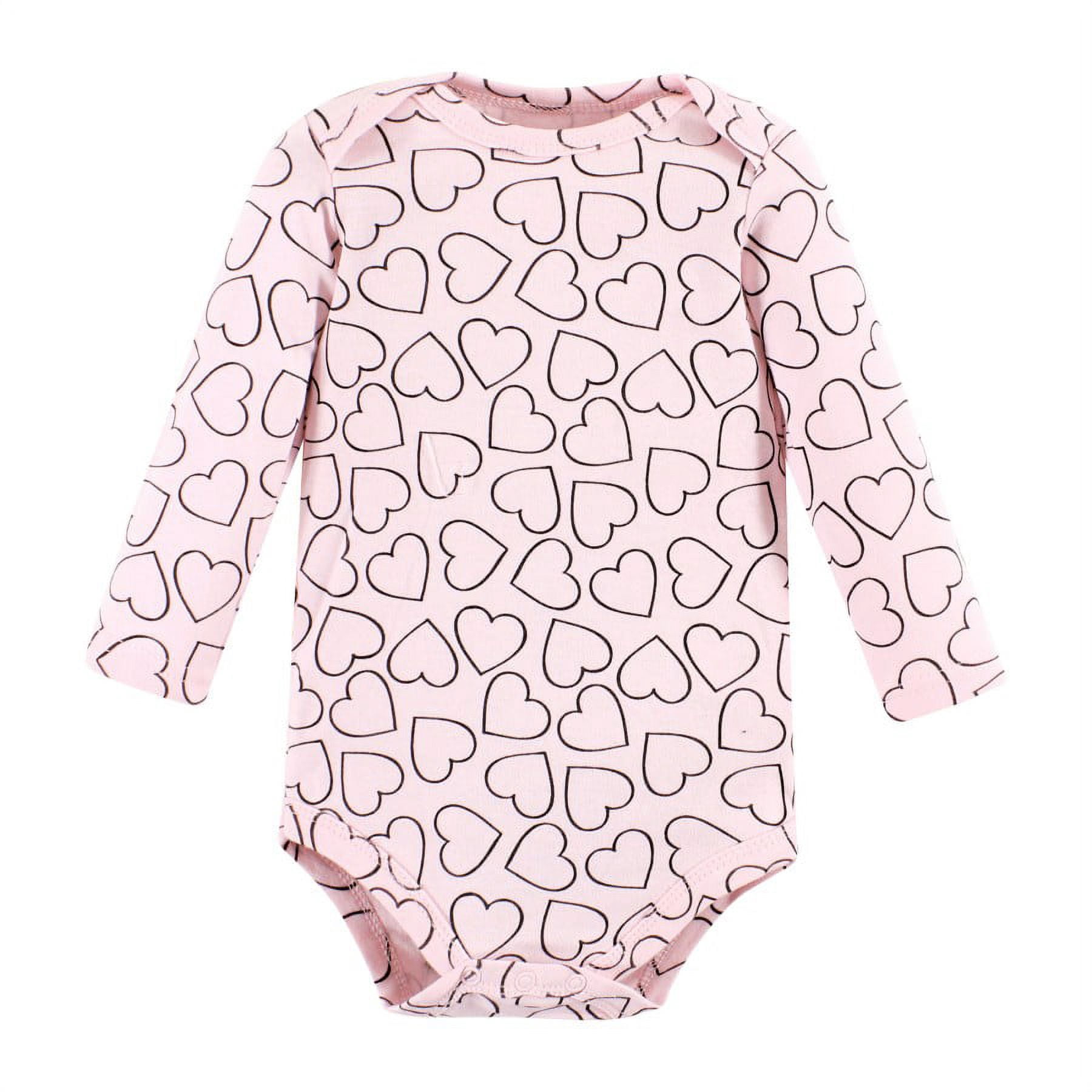 Hudson Baby Cotton Long-Sleeve Bodysuits, 5-Pack, Newborn- 24 Months