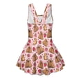 thumbnail image 5 of Uourmeti Cartoon Capybara & Strawberry Heart Skirted One-Piece Swimsuit - Cute Quick Dry Swim Dress for Girls, Perfect for Beach & Pool Vacations, 5 of 8