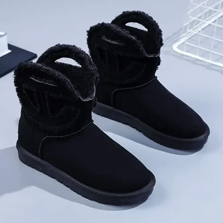 

Women‘s Fleece Liner Ankle Boots Anti-slip Warm Plus Lined Flat Short Boots Women‘s Footwear