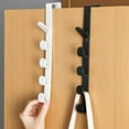 thumbnail image 3 of Over The Door Organizer Hooks, 5 Layers Heavy Duty Hats Hanger, Purse Organizer Vertical Hanging Coat Organizer Rack for Backpack Towel and Hangers (Black/1Pcs) 11.02x0.79x1.77", 3 of 4