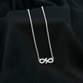 thumbnail image 5 of Rosec Jewels Lab Grown Diamond Infinity Necklace for Women - Minimalist Necklace - EF-VS Quality, 10K White Gold, 5 of 8