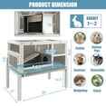thumbnail image 4 of Gowoodhut Elevated Rabbit Hutch Indoor Wooden Bunny House with Detachable Legs, 4 of 8