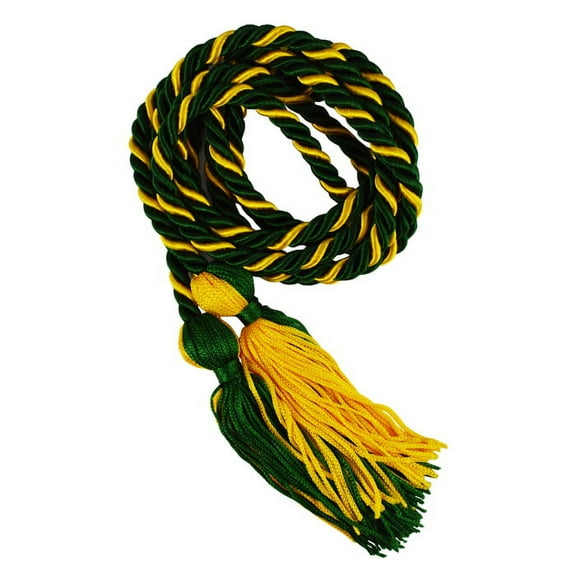 Set of 50 Honor Cords - Green/Gold
