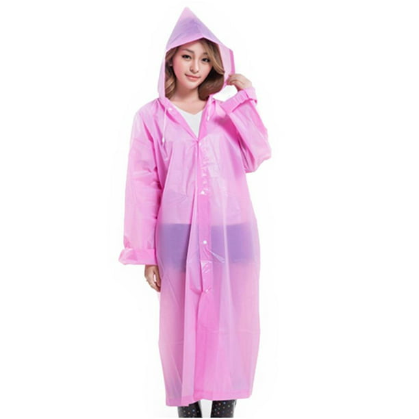 Virus ankel Klage FLW See Through Hooded Raincoat Festival Long Rain Coat Outdoor Camping  Rainwear - Walmart.com