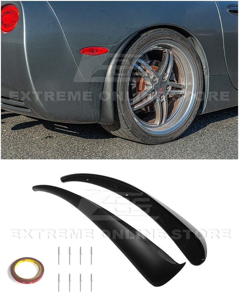 2014 Corvette Stingray Splash Guards, Black, Front and Rear