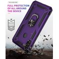 thumbnail image 4 of for Galaxy A11 Case,Samsung A11 Case,with HD Screen Protector,[Military Grade] Ring Car Mount Kickstand Hybrid Hard PC Soft TPU Shockproof Protective Case for Samsung Galaxy A11 (Purple), 4 of 14