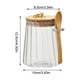 thumbnail image 3 of Tarro de vidrio para guardar hojas de té con cuchara | Recipiente hermético para hierbas, especias y aperitivos | Diseño de vidrio transparente para una fácil visualización | Incluye cuchara medidora, 3 of 5