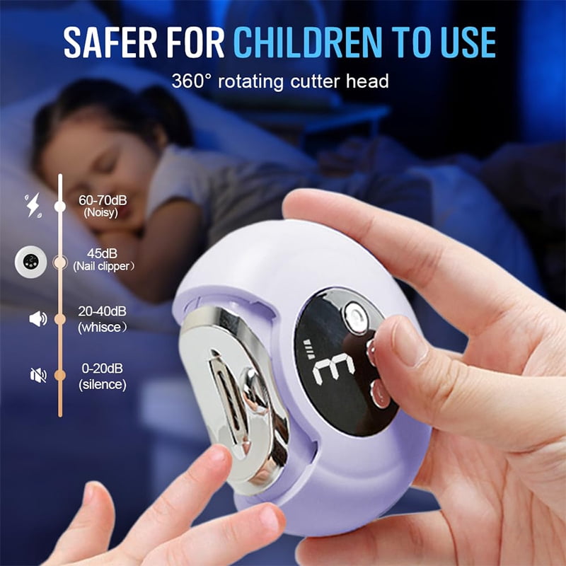 2 In 1 Electric Polishing Automatic Nail Clippers For Fingers And Toes Adults USB Rechargeable Electric Nail File Kit 3 Speeds