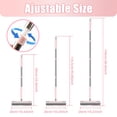 thumbnail image 6 of INWEJIA 2in1 Pink Squeezy Scrubber Floor Brush Scrubber, 58.66 inch Long Handle Grout Brush , 180° Rotatable Scrubber Cleaning Squeegee, 6 of 7