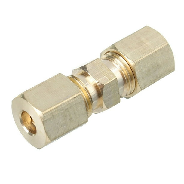 5Pcs Brass Compression Fittings Connector 3/16'' OD Hydraulic