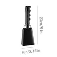 thumbnail image 3 of Cow Bell Noise Makers with Handle Black Steel Cowbell for Sporting Events Cheering Graduation Decor Football Games Party, 3 of 5