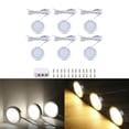 thumbnail image 2 of 3/6PCS Under Cabinet Lights Kit LED Kitchen Counter Closet LED Puck Display Lamp, 2 of 4