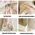 thumbnail image 4 of 3pcs Bow Pink Backpack ,Cute Kawaii Backpacks Set Large Capacity,Nylon Coquette Backpack With Bow Pattern,with Lunch Tote and Pencil Pouch, 4 of 8