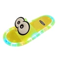 thumbnail image 2 of Samdudou Womens Slide Sandals Open Toe Slip On Flat Slippers Fun LED Light Up Sole Cute Cartoon Penguin Design Novelty Indoor Outdoor House Shoes Casual Footwear, 2 of 5
