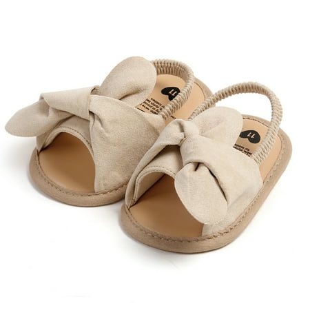 Loliuicca Infant Baby Girls Sandals Cute Bowknot Anti-Slip Soft Sole Shoes