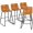 Whiskey Brown, variant on Bar Stools Set of 4, Faux Leather Counter Height Stools, 26" Modern Barstools with Metal Legs and Footrest, Urban Armless Counter Chairs with Back for Kitchen Island (Brown)