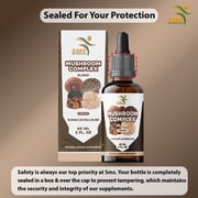 Mushroom Complex Extract Organic Non GMO Tincture Liquid Herbal Drops 2 Fl Oz