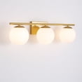 thumbnail image 6 of DENEST Farmhouse Bathroom Vanity Wall Light Fixture Industrial Rustic Milk White & Gold, 6 of 22
