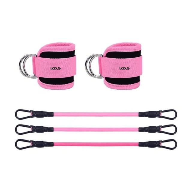 Ligas Bandas De Resistencia Ejercicio Para Pierna Lab.G, Negro rosa
