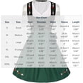 thumbnail image 2 of Women's Oktoberfest Dirndl Dress 3 Piece Bavarian Costume Floral Embroidery Lace Blouse Corset Skirt Set for Halloween Carnival, 2 of 5