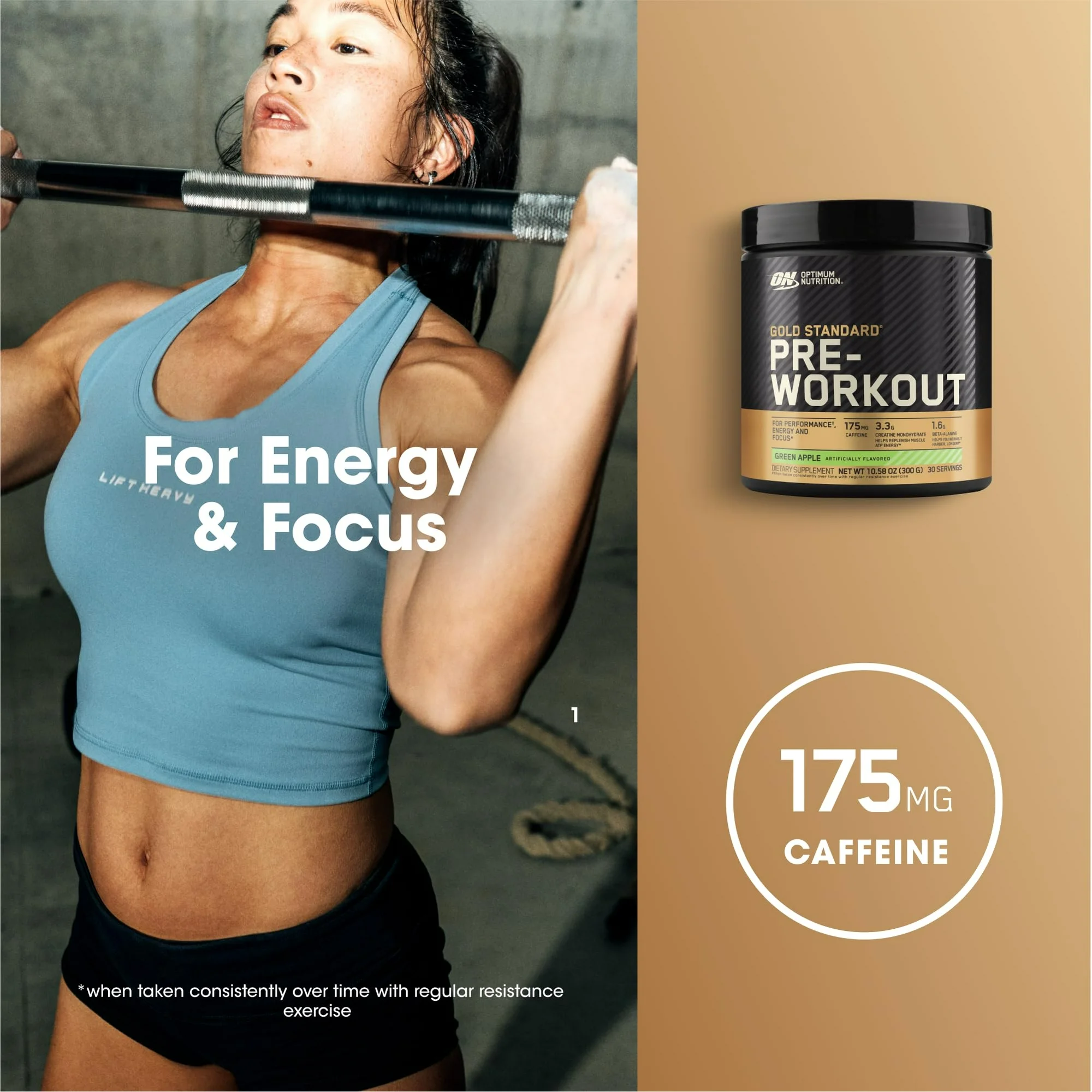 Optimum Nutrition Gold Standard Pre-Workout, 30 Servings (Choose Flavor)
