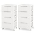 thumbnail image 1 of Costway 2 PCS 5-Drawer Plastic Rolling Storage Cart with 4 Universal Wheels Dresser Cabinet, 1 of 9