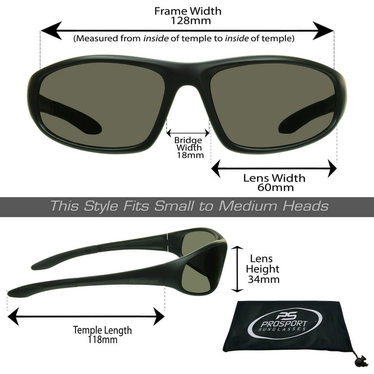 proSPORT Safety Sunglasses for Men Women Wrap-Around Sport Dark Smoke Black  Frame : : Clothing, Shoes & Accessories