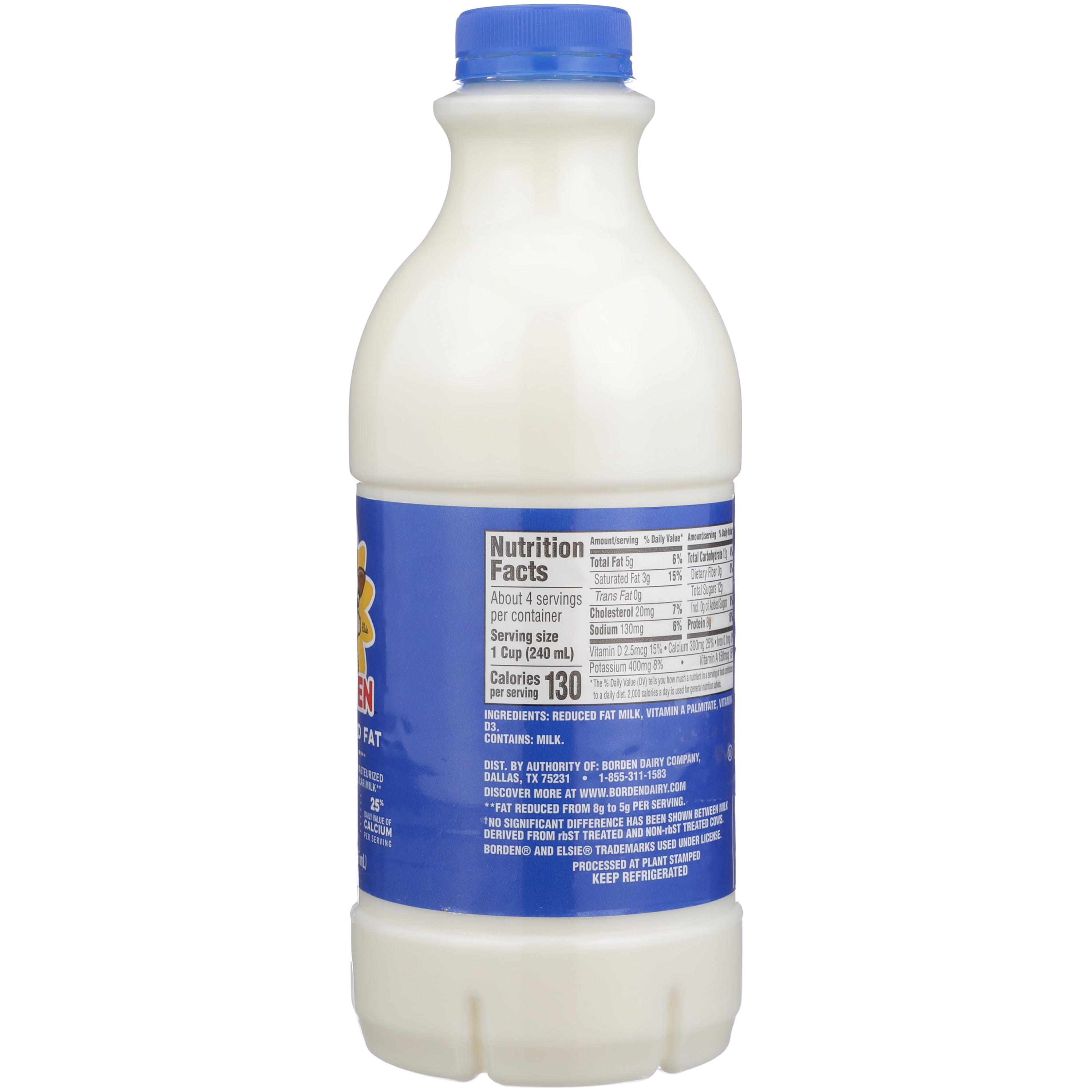 Borden 2 Reduced Fat Milk 1 Quart Walmart Com Walmart Com