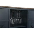 Commas Bar Cabinet for Liquor and Glasses, Modern Wood Accent Sideboard ...