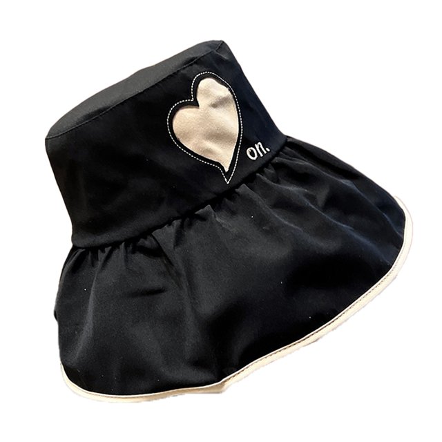 56-58 cm circunferencia del sombrero verano patrón de amor sombrero para el sol anti-ultravioleta sombrero de pescador circunferencia de la cabeza grande sombrero para el sol