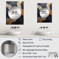 thumbnail image 4 of Designart "Adorned Gold and Black Pottery I" Abstract Spirals Mirror Wall Decor - Modern Black Abstract Large Printed Mirror Wall Decor For Bedroom - 40" x 30" Inch, 4 of 5