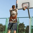 thumbnail image 5 of Sikiie Haystack Meditating Cat Basketball Jersey Reversible Men's Mesh Athletic Sports Shirts Training Practice S-4XLSmall, 5 of 6
