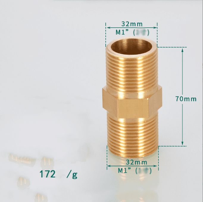 Nutmanel Brass Plug, 1 Inch Male Thread, Brass Blanking Plug And
