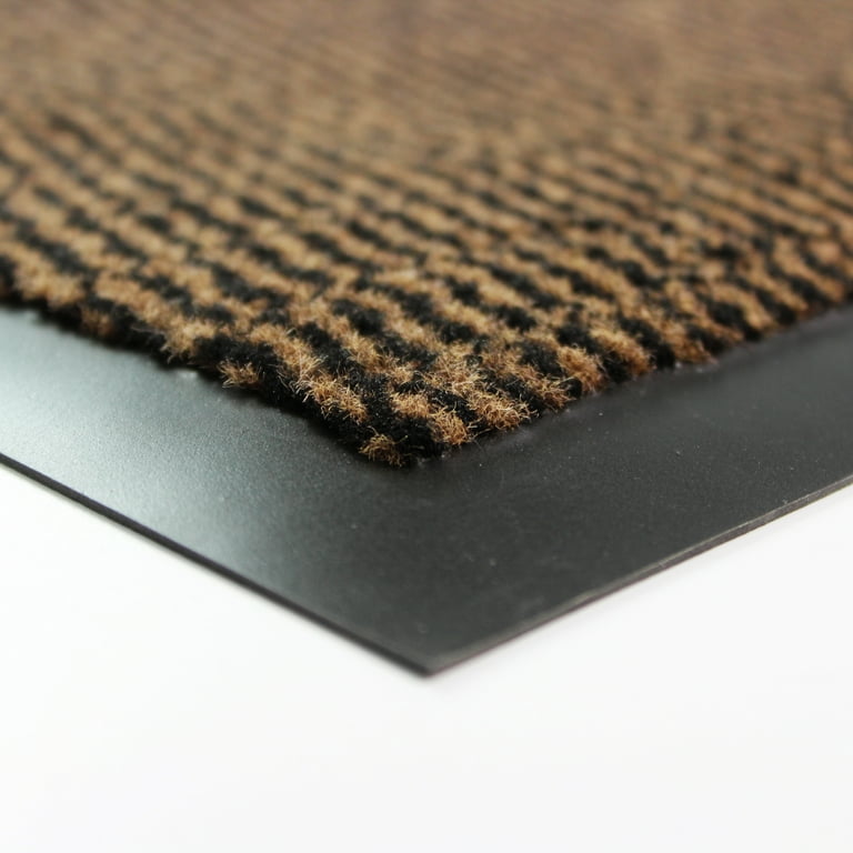 Ultralux Indoor Entrance Mat | Polypropylene Fibers and Anti-Slip Vinyl Backed Entry Rug Doormat | Gray 35” x 59”