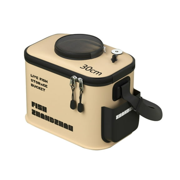 Portable Integrated Fish Bucket Live Fish Box EVA Folding Fish Bucket with Handle Fishing Tackle Bucket Live Fish Bucket