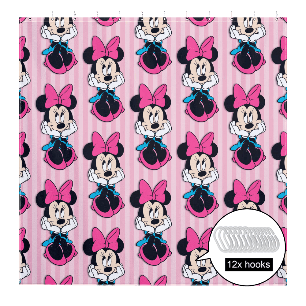Mickey Mouse Shower Curtain for Bathroom Christmas Halloween Decoration
