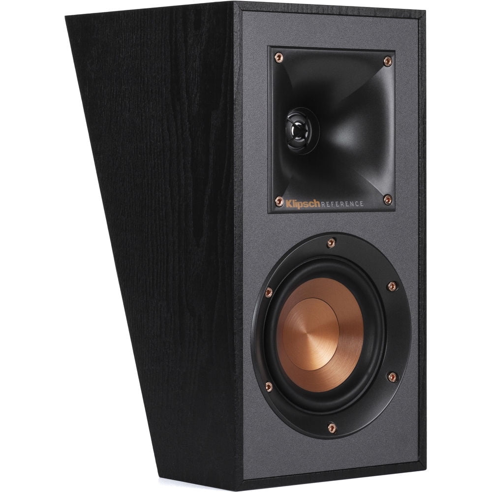 Klipsch 1065840 Powerful Detailed Home Speaker Set of 2 Black Bundle with Deco Essentials Brass Speaker Banana Plugs + 50 foot 16 AWG Gauge Heavy Duty Speaker Wire Cable| Official Klipsch USA Dealer