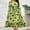 160#Green, variant on Dwaogom Women's Fashion Comfort Printing Tie Long Sleeve Round-Neck Dress Plus Size Dress Women'S Elegant Floral Lace Dress Girls Dresses 7-16 White