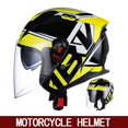 thumbnail image 5 of Casco de motocicleta de doble lente 3/4, casco medio para hombre, casco universal para las cuatro estaciones para mujer, tres cuartos, 5 of 5
