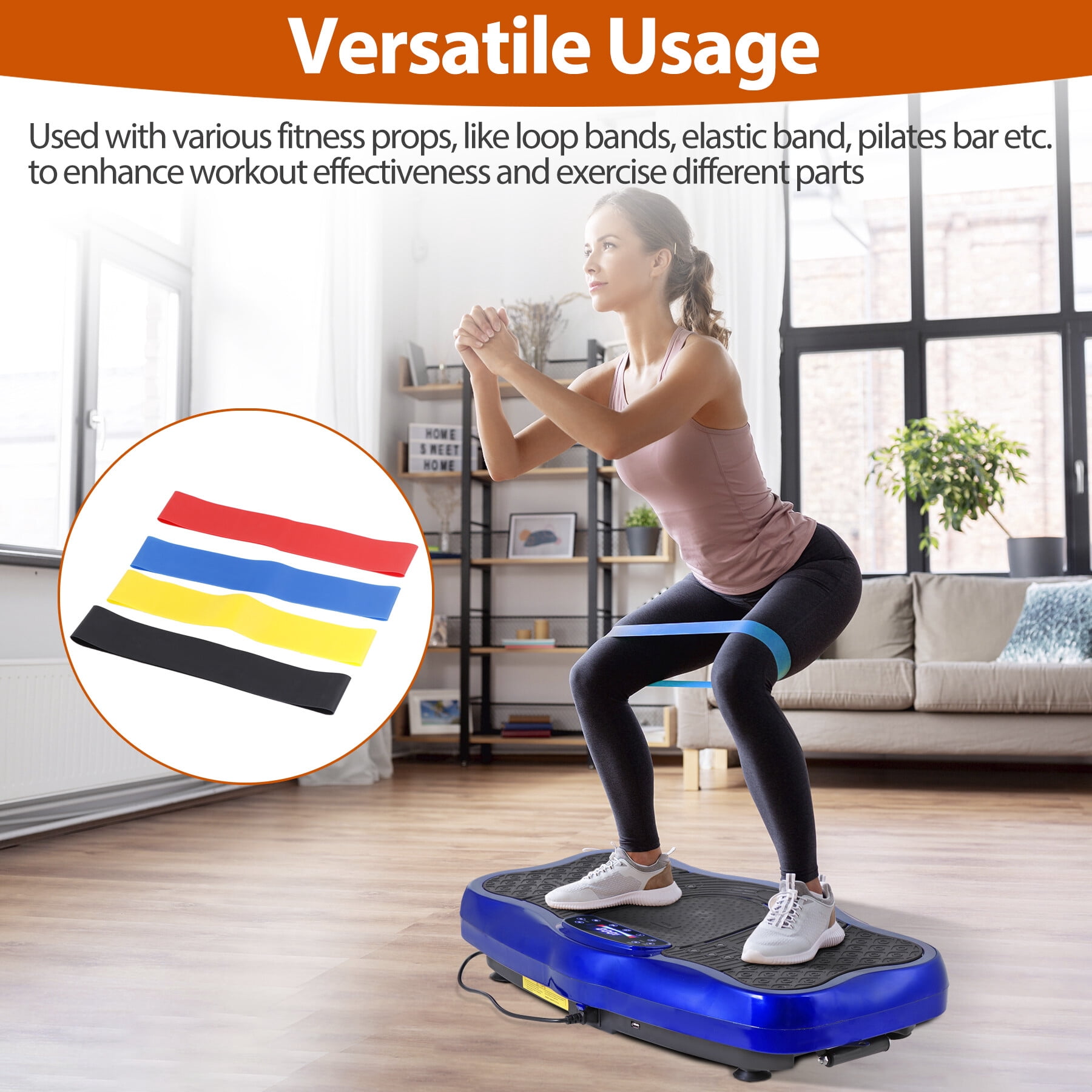 ZENY Waver Vibration Plate Exercise Machine w/ Auto-Switch Mode Full Body Workout, Blue
