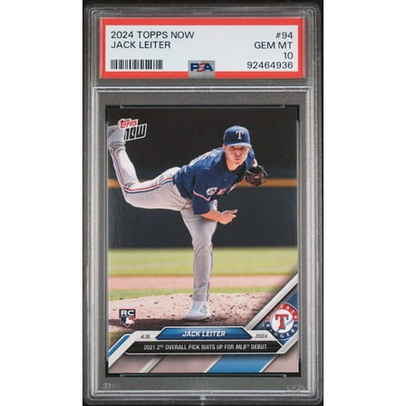 Graded 2024 Topps Now Jack Leiter #94 Rookie RC Baseball Card PSA 10 Gem Mint