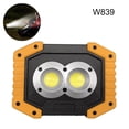 thumbnail image 1 of Work Light Rechargeable, Portable Led Work Light 2 Pack, Construction Lights Battery Powered, Led Emergency Lights For Home Power Failure, Rechargeable Work Light With Built-In Power Bank, 1 of 9