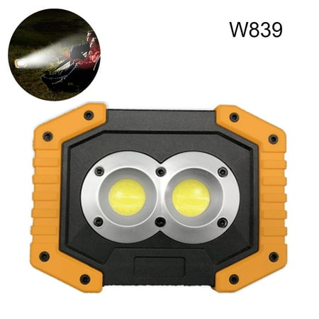 

Work Light Rechargeable Portable LED Work Light 2 Pack Construction Lights Battery Powered LED Emergency Lights for Home Power Failure Rechargeable Work Light With Built-in Power Bank