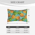 thumbnail image 3 of Plush Throw Pillow Covers, Pineapple Hawaiian Style Pillow Cases with Invisible Zipper, Breathable Microfiber Pillow Cases Standard Size for Sleeping Bedroom Sofa Living Room 16x24, 3 of 5