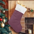 thumbnail image 5 of Coolnut Christmas Stocking Personalized Solid Color Large Candy Stocking Hanging Gift Xmas Stockings Decoration 1 PC for Family Holiday Party Ornaments Decor Fireplace, 5 of 7